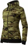 Camouflage damessweatshirt, camouflage groen