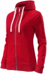 Dames contrasterend sweatshirt met capuchon, formula red