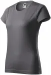 Dames eenvoudig T-shirt, staal grijs