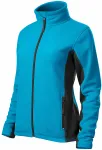 Dames fleece contrast jack, turkoois