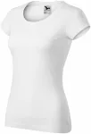 Dames slim fit T-shirt met ronde halslijn, witte