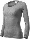 Dames T-shirt met lange mouwen, donkergrijs marmer Dames T-shirt met lange mouwen, donkergrijs marmer