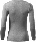 Dames T-shirt met lange mouwen, donkergrijs marmer Dames T-shirt met lange mouwen, donkergrijs marmer