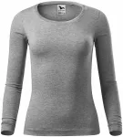 Dames T-shirt met lange mouwen, donkergrijs marmer Dames T-shirt met lange mouwen, donkergrijs marmer