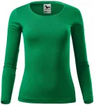 Dames T-shirt met lange mouwen, gras groen Dames T-shirt met lange mouwen, gras groen