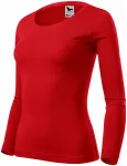 Dames T-shirt met lange mouwen, rood Dames T-shirt met lange mouwen, rood