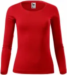 Dames T-shirt met lange mouwen, rood Dames T-shirt met lange mouwen, rood