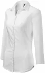 Damesblouse met lange mouwen, witte