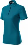 Damespoloshirt van biologisch katoen, petrol blue