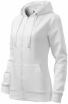 Damessweatshirt met capuchon, witte
