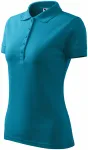 Elegant dames poloshirt, donkerturkoois