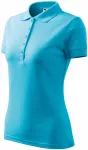 Elegant dames poloshirt, turkoois