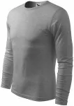 Heren T-shirt met lange mouwen, donkergrijs marmer