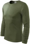 Heren T-shirt met lange mouwen, khaki