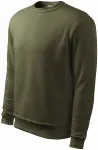 Heren/kinder sweatshirt over het hoofd, zonder capuchon, military
