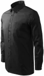 Herenshirt met lange mouwen, zwart