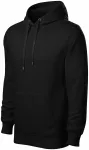 Herensweatshirt met capuchon zonder rits, zwart
