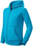 Kindersweatshirt met capuchon, turkoois