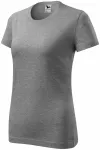 Klassiek dames T-shirt, donkergrijs marmer