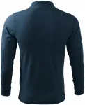 Poloshirt met lange mouwen voor heren, donkerblauw