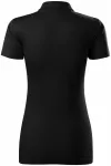 Slim-fit poloshirt voor dames, zwart