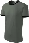 Unisex contrast T-shirt, donkere leisteen